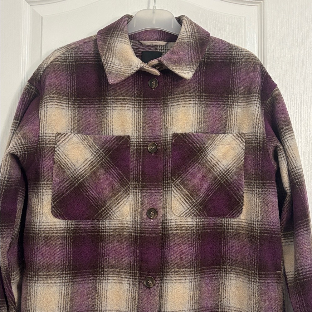 Reitmans Loose Fit Plaid Coat - XS